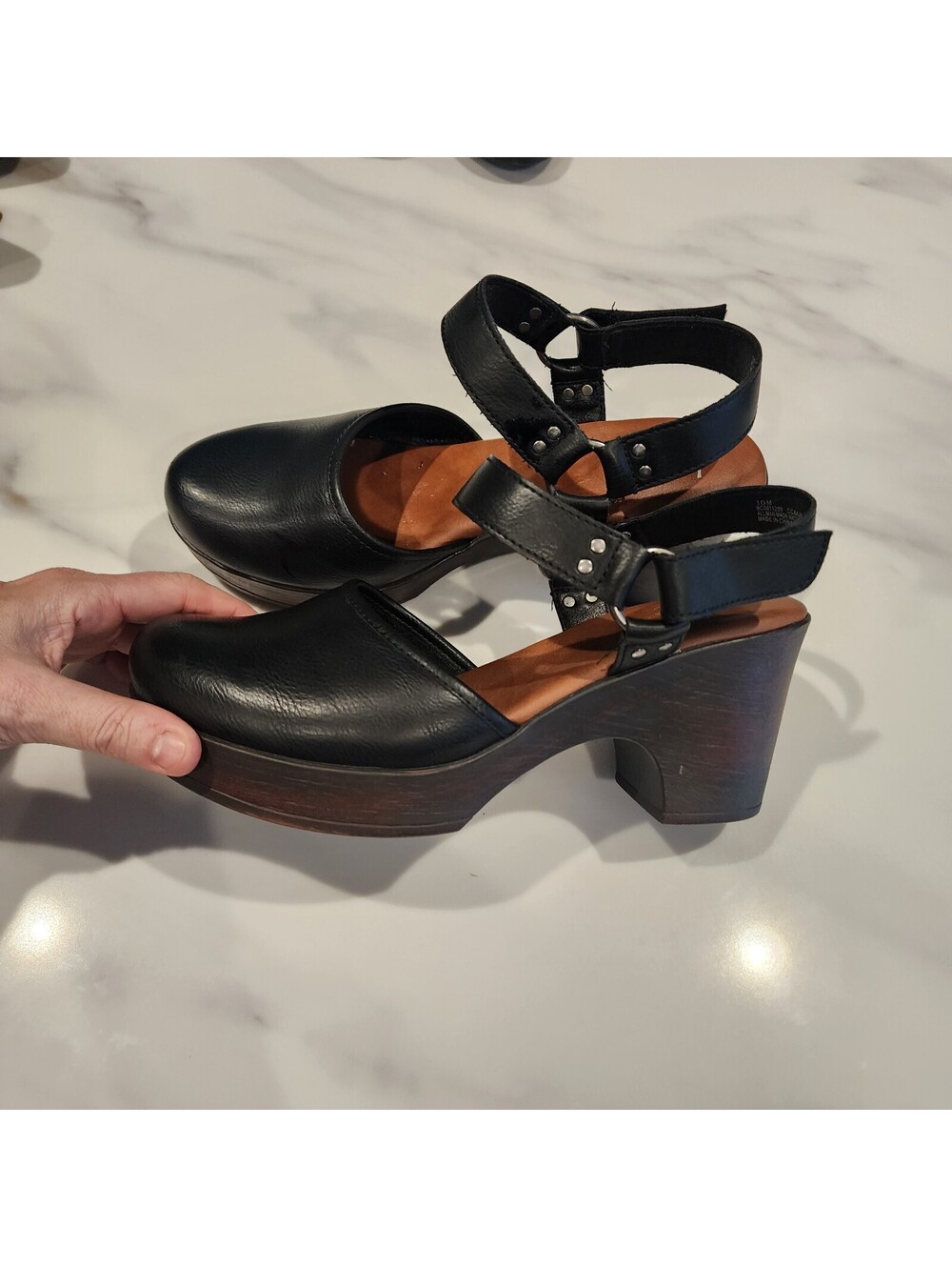 B.O.C. Born Boho black platform clog